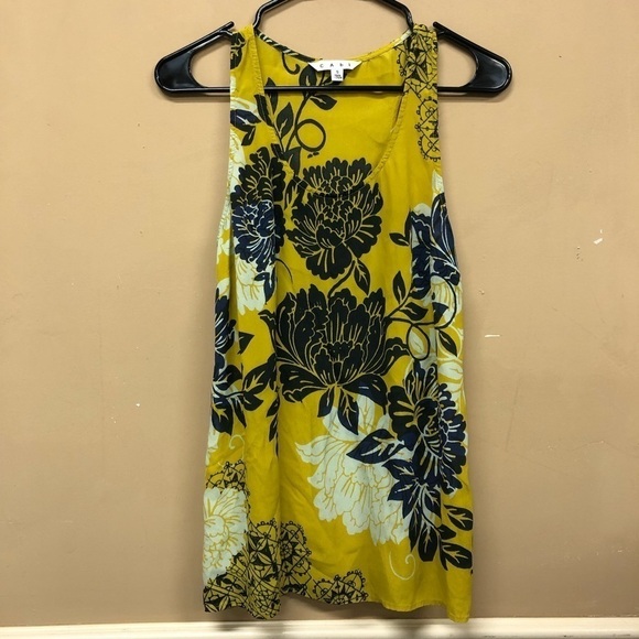 Cabi #286 Floral Silk Blend Racerback Tank Top - Picture 1 of 5